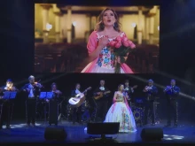 A performer during the Catholic Music Awards in Rome on July 27, 2025.