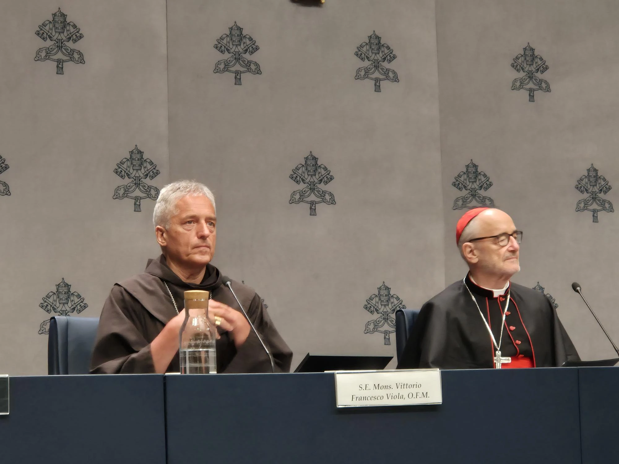 Cardinal Michael Czerny, SJ (right), leads a press conference announcing the Mass for the Care of Creation at the Vatican on Thursday, July 3, 2025.?w=200&h=150