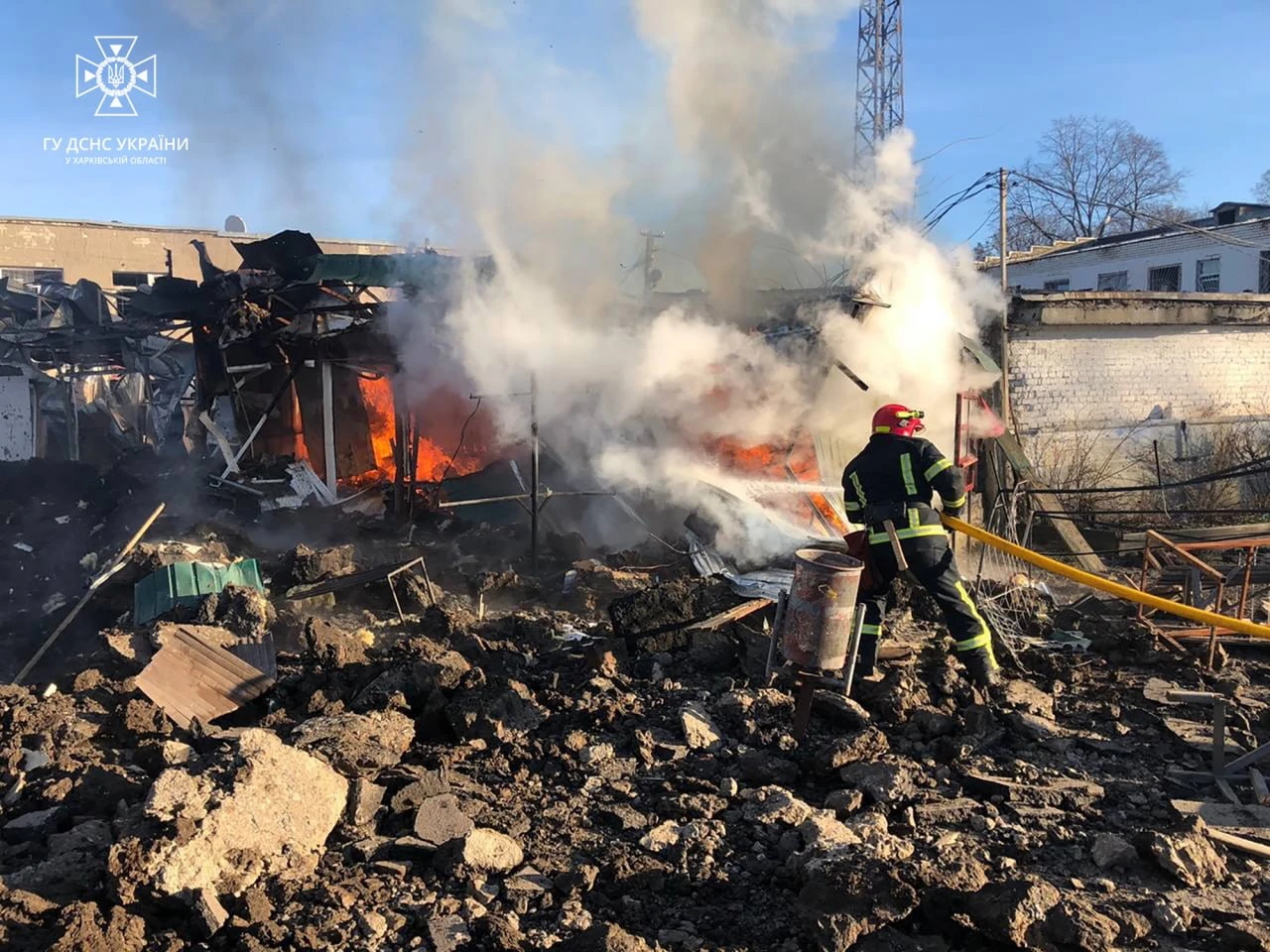 Market in Shevchenkove settlement in Kharkiv Oblast of Ukraine after a 2023 Russian rocket strike.?w=200&h=150