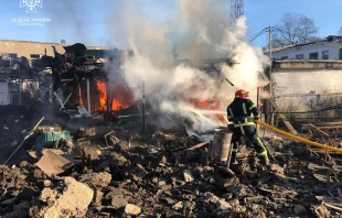 Market in Shevchenkove settlement in Kharkiv Oblast of Ukraine after a 2023 Russian rocket strike. Credit: Main Directorate of the State Emergency Service of Ukraine in Kharkiv Oblast, CC BY 4.0, via Wikimedia Commons