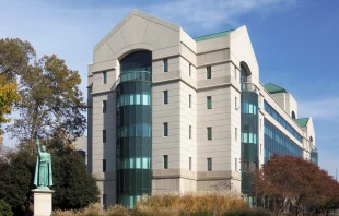 United States Conference of Catholic Bishops headquarters in Washington, D.C. Credit: Farragutful, CC BY-SA 3.0 <https://creativecommons.org/licenses/by-sa/3.0>, via Wikimedia Commons