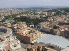 Partial panoramic view of Vatican environs.