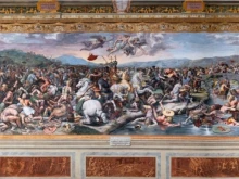 The “Hall of Constantine” is Raphael’s masterpiece, depicting Constantine’s victory over Maxentius at the Milvian Bridge.