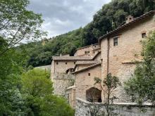 View of Eremo delle Carceri, Assisi, Italy, July 2025.