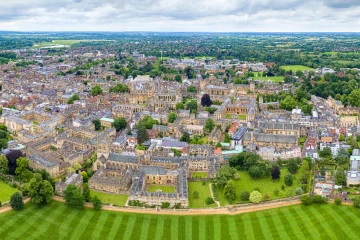 An aerial view of Oxford, England, taken on Oct. 14, 2016.