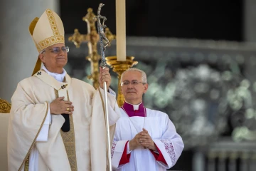 Pope Leo XIV celebrates Mass at St. Peter's Square on Sunday, June 1, 2025 for the Jubilee of Families, Children, Grandparents and the Elderly.