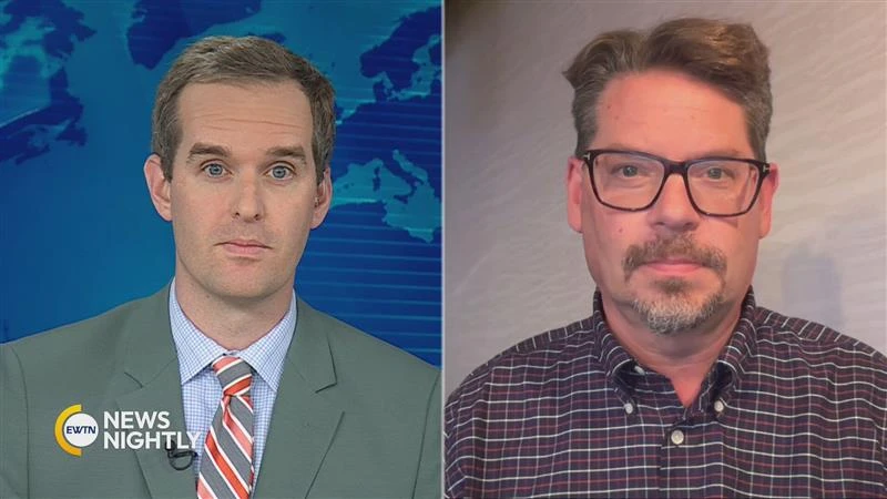 University of Virginia professor and sociologist Brad Wilcox (right) speaks to “EWTN News Nightly” Anchor Mark Irons on Friday, July 25, 2025.?w=200&h=150