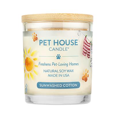 Pet House Candle Natural Soy Candle, sunwashed cotton