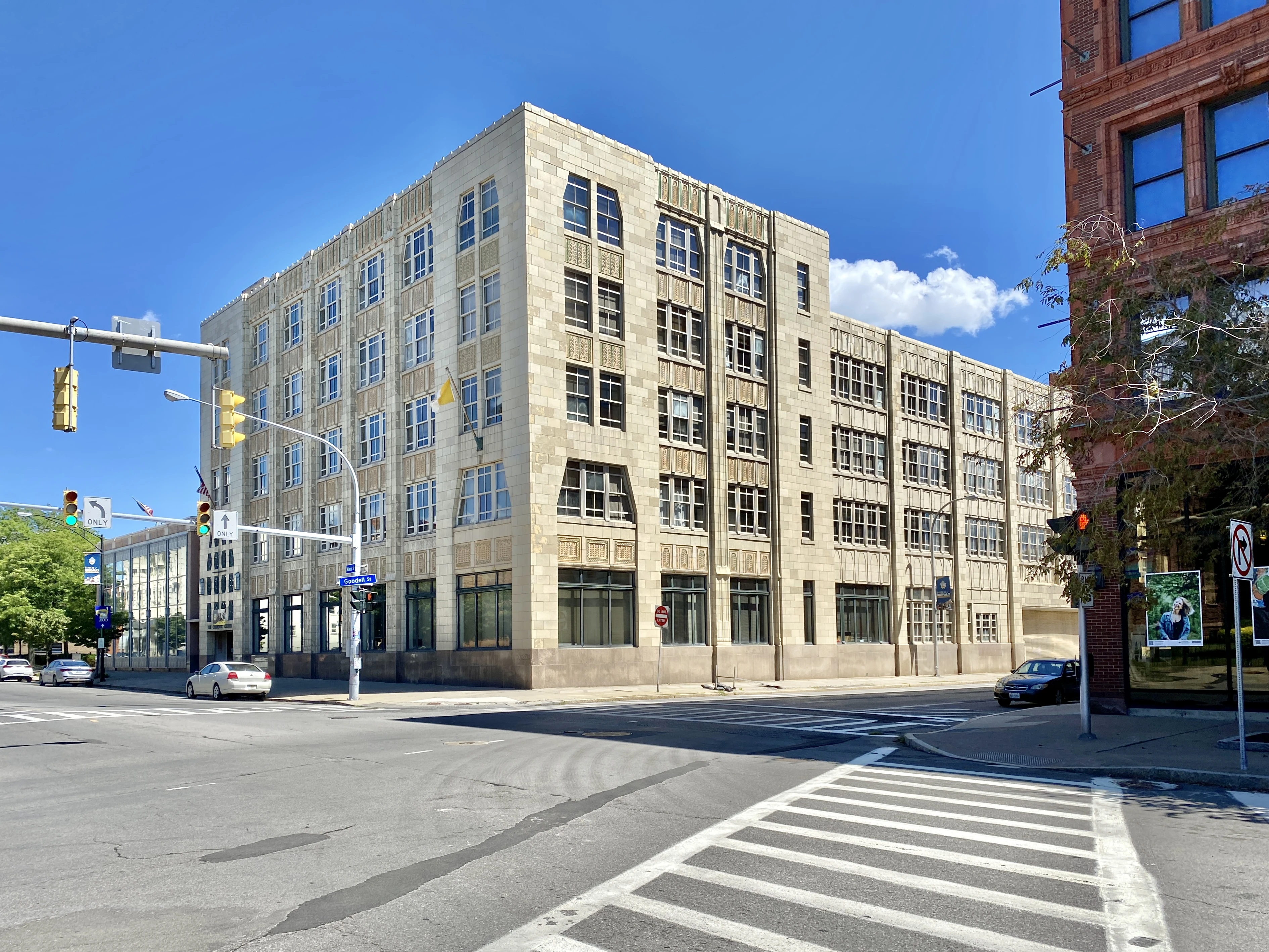 Assets sold to help pay an abuse settlement include the Diocese of Buffalo’s former headquarters, pictured, here, in downtown Buffalo, New York.?w=200&h=150