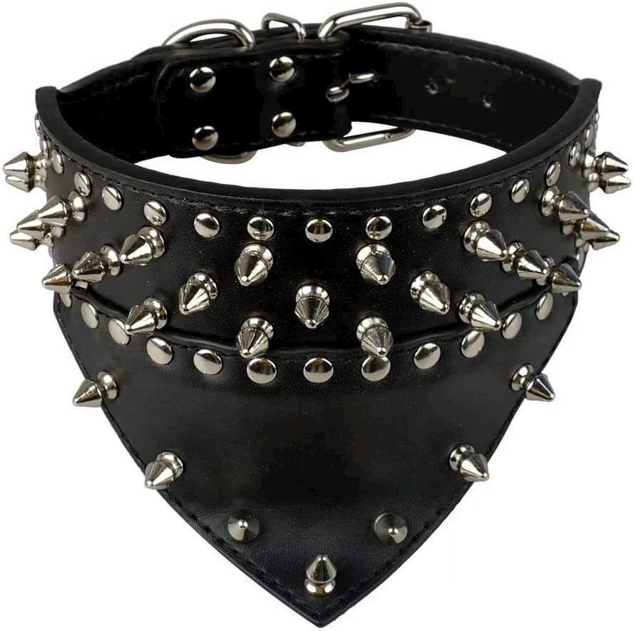 spiked dog collar with bandana