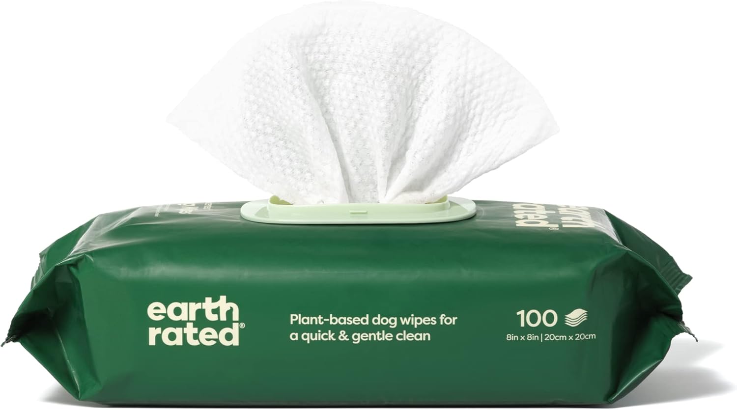 Earth Rated Plant-Based Compostable Unscented Dog Grooming Wipes