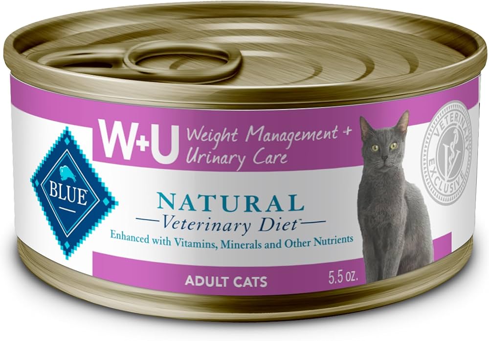 Blue Buffalo Natural Veterinary Diet W+U Weight Management + Urinary Care Grain-Free Canned Cat Food