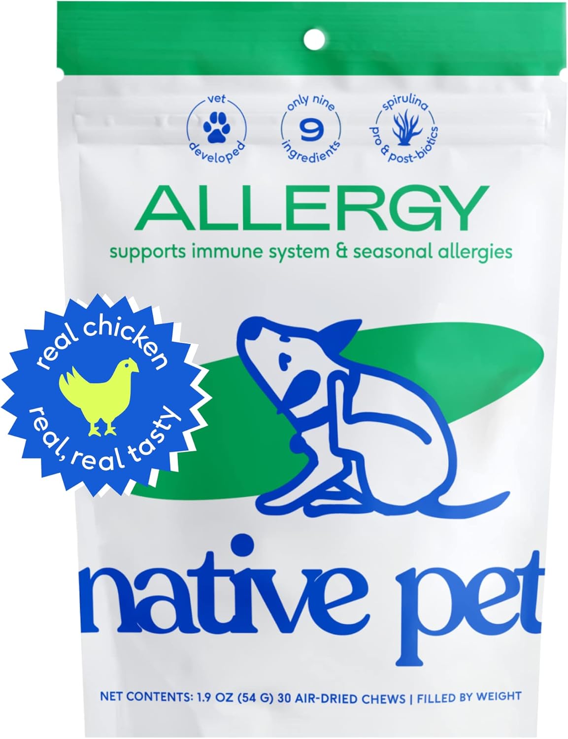 Native Pet Allergy Chews for dogs 