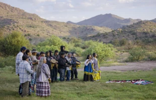 The Catholic bishops are backing a suit by a coalition of Apache Stronghold, a coalition of Native Americans and their supporters, in their lawsuit against the federal government. The lawsuit argues that their freedom of religion was violated when the federal government announced its intention to sell formerly protected land in Arizona to a mining company. Credit: Photo courtesy of Becket
