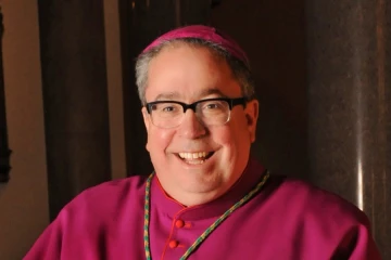 bishop olson red choir cassock official photo 1