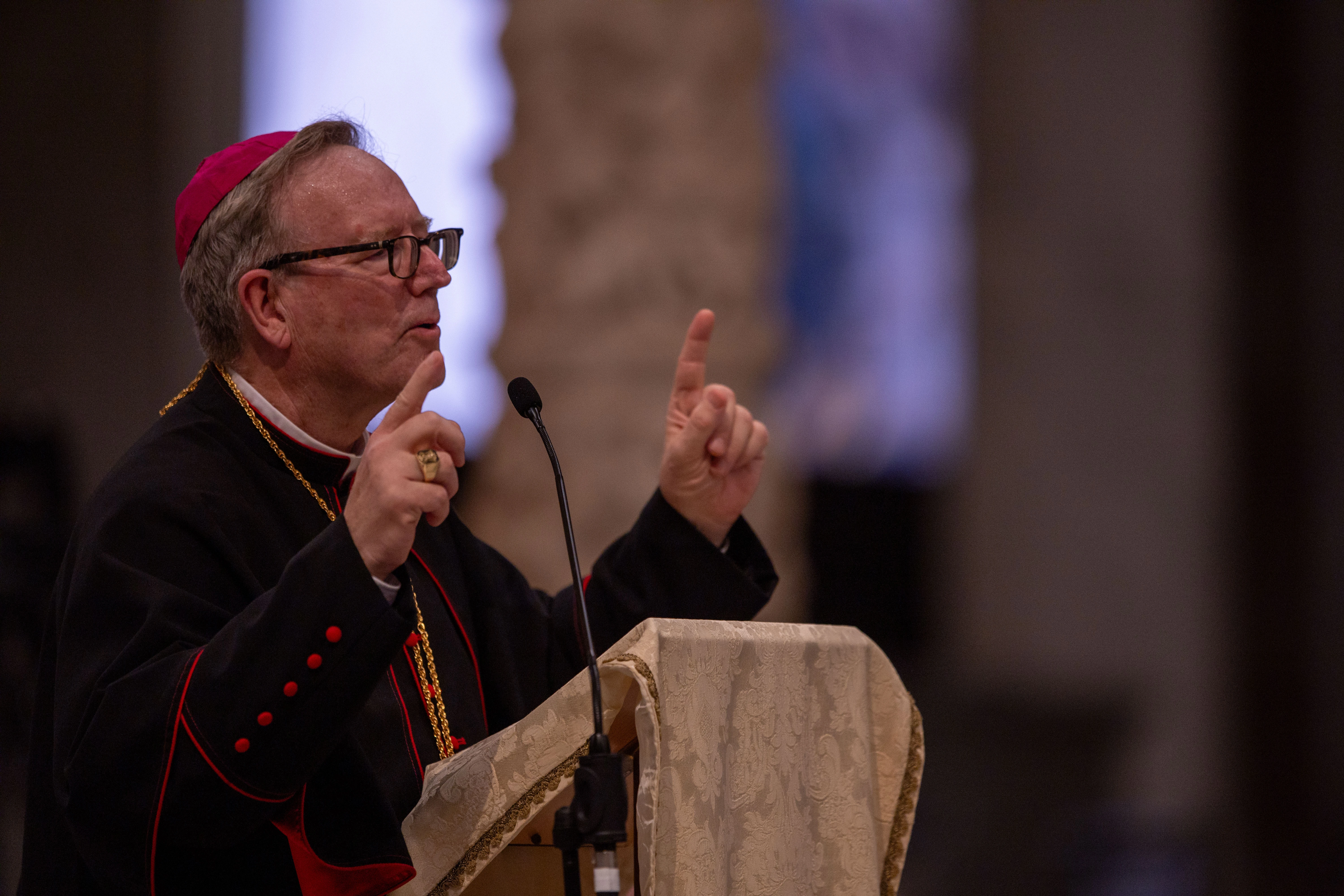 Bishop Robert Barron delivers the keynote address at the Jubilee of Youth’s National U.S. Pilgrim Gathering on July 30, 2025, at the Basilica of St. Paul Outside the Walls in Rome.?w=200&h=150