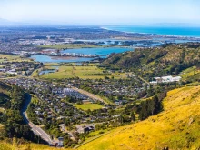A panorama of the city of Christchurch, New Zealand.
