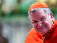 Raymond Leo Cardinal Burke during the solemnity of Sts. Peter and Paul in St. Peter’s Basilica in Vatican City, June 29, 2019.