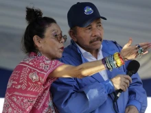 Nicaraguan Vice President Rosario Murillo and her husband, Nicaraguan President Daniel Ortega.