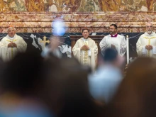 Cardinal Luis Antonio Tagle, pro-prefect of the Dicastery for Evangelization, presides over the Mass for the Jubilee of Digital Missionaries and Catholic Influencers on July 29, 2025, in St. Peter’s Basilica at the Vatican.