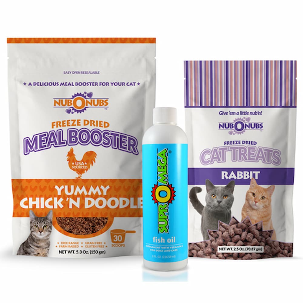 cat treats and fish oil