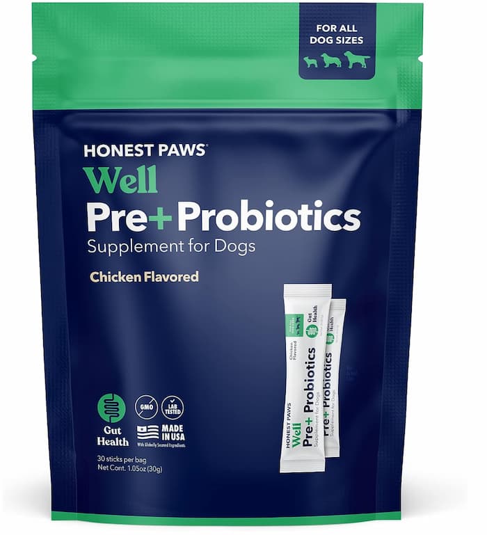 Honest Paws Pre+ Probiotics Supplement for Dogs