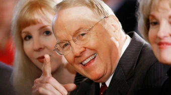 James Dobson during an event marking the National Day of Prayer in the East Room of the White House on May 1, 2008, in Washington, D.C.