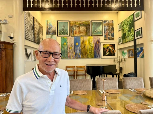 Ernest Escaler, a Filipino businessman, in front of his restaurant, Gourmet Farms Philippines, in July 2025.?w=200&h=150