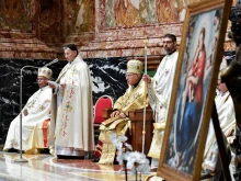 Lebanese Cardinal Béchara Boutros Raï, the head of the Maronite Catholic Church, gives a homily during the Synod on Synodality on Oct. 9, 2023.