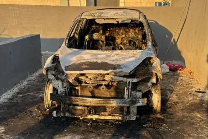 Cars were torched in an attack on the town of Taybeh in the West Bank on July 28, 2025.?w=200&h=150