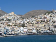 View of the Greek island of Syros.