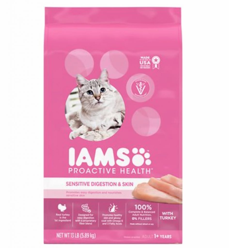 Iams Proactive Health Sensitive Digestion & Skin Turkey Dry Cat Food