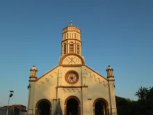 A Catholic church in Laos.