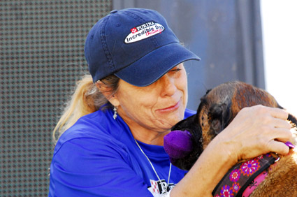 Lise Ann Strum and her Belgian Malinois, Vhoebe