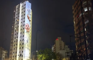 Mural of Pope Francis in La Plata, Argentina. Credit: Municipality of La Plata, Argentina