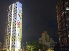 Mural of Pope Francis in La Plata, Argentina.