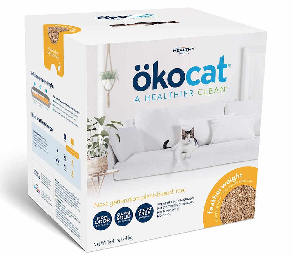 Okocat Unscented Featherwieght Clumping Wood Cat Litter