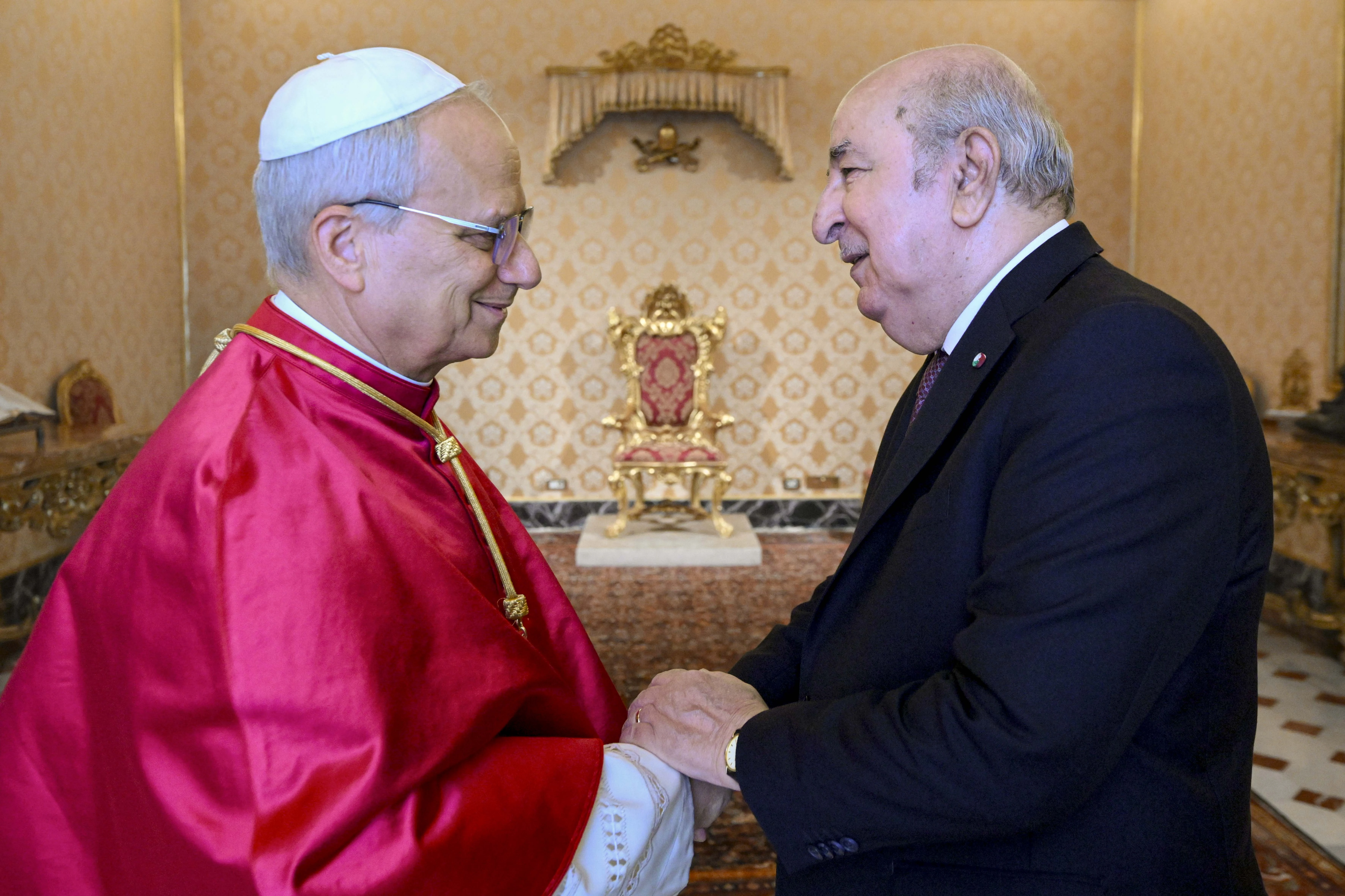 Pope Leo XIV meets with Algerian President Abdelmadjid Tebboune on July 24, 2025, at the Vatican.?w=200&h=150