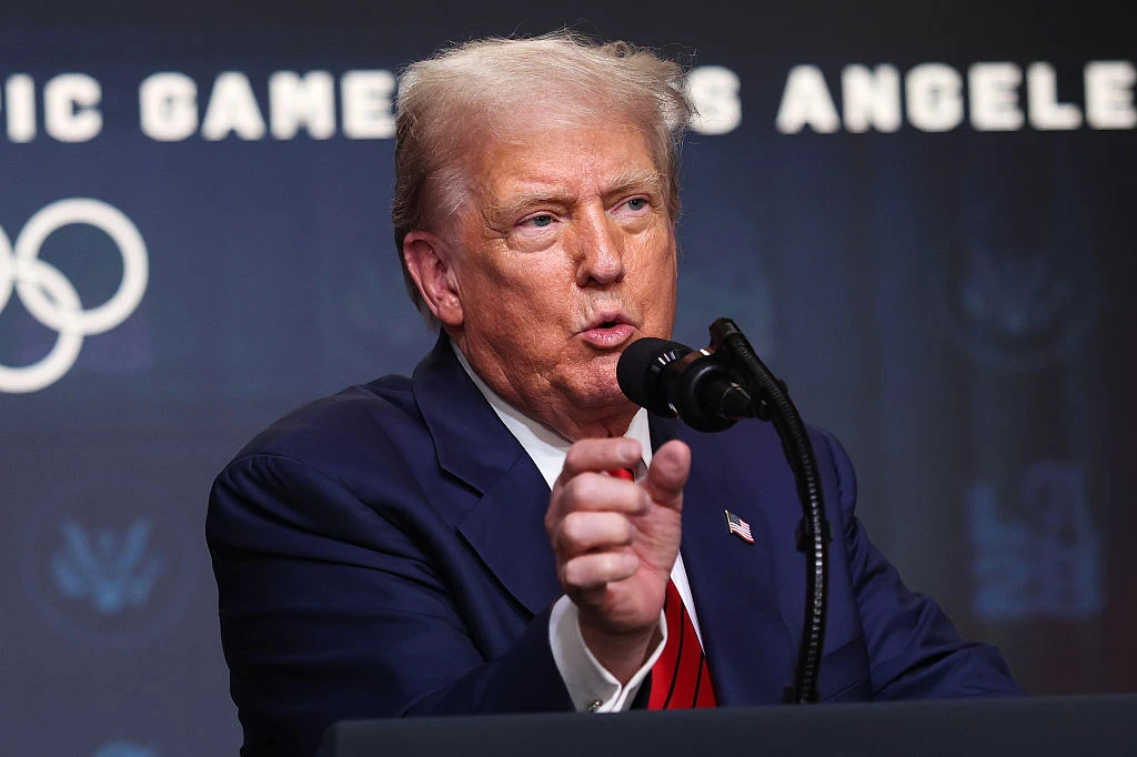 President Donald Trump speaks to reporters in the South Court Auditorium in the Eisenhower Executive Office Building on Aug. 5, 2025, in Washington, D.C.?w=200&h=150