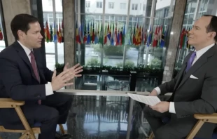 U.S. Secretary of State Marco Rubio is seen here during his Aug. 7, 2025 interview on the EWTN News program  “The World Over with Raymond Arroyo.” Credit: "The World Over with Raymond Arroyo"/Screenshot