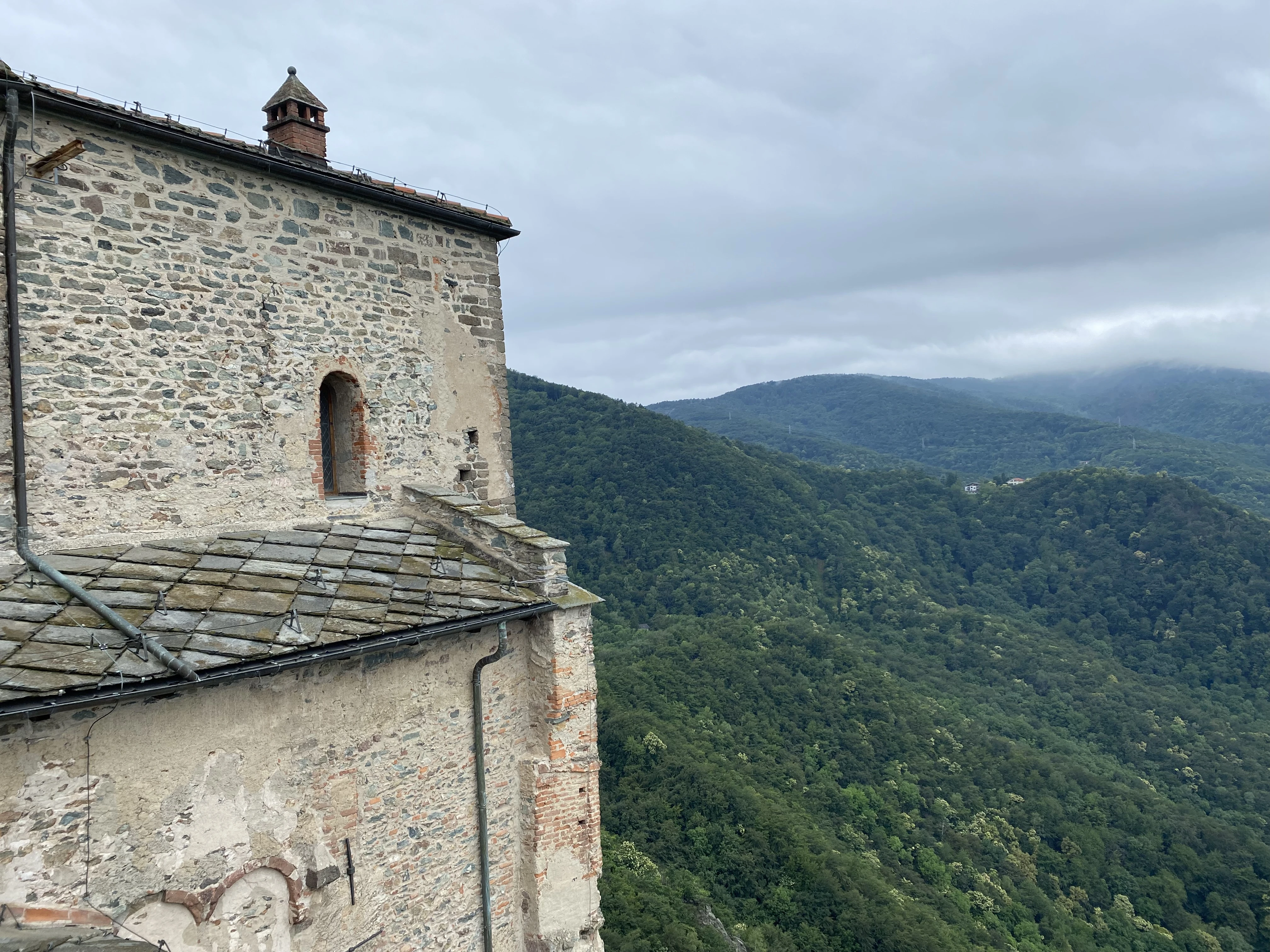 A view from an upper window of Sacra di San Michele, Italy, July 2025.?w=200&h=150
