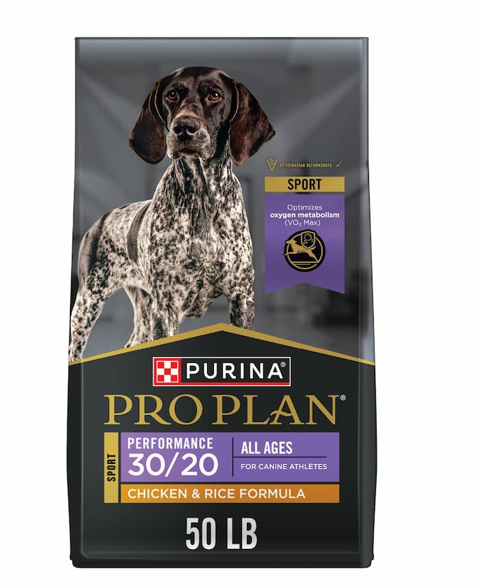 Purina Pro Plan 30/20 Chicken and Rice kibble