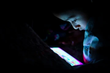 child on phone