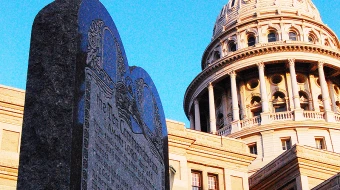 The Ten Commandments outside the Texas Capitol.