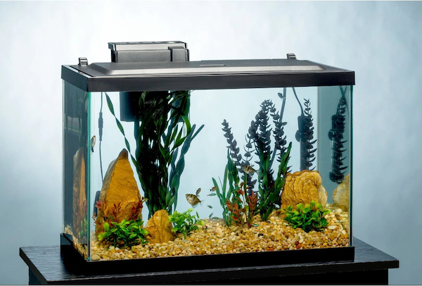 Tetra Aquarium + LED Lighting and Decor