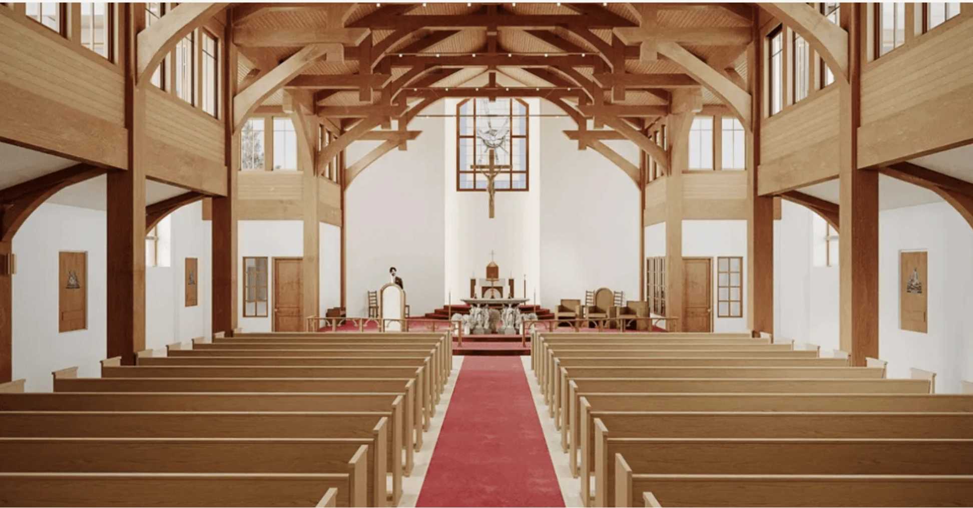 A rendering of the interior of Whistler’s Our Lady of the Mountain’s newest church, as designed by Oberto Oberti Architecture and Urban Design Inc. The grand opening of the new parish design is slated for later in the fall 2025.?w=200&h=150