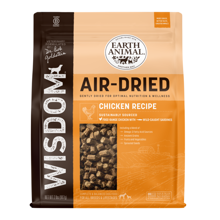 Earth Animal air dried chicken recipe for dog treats 