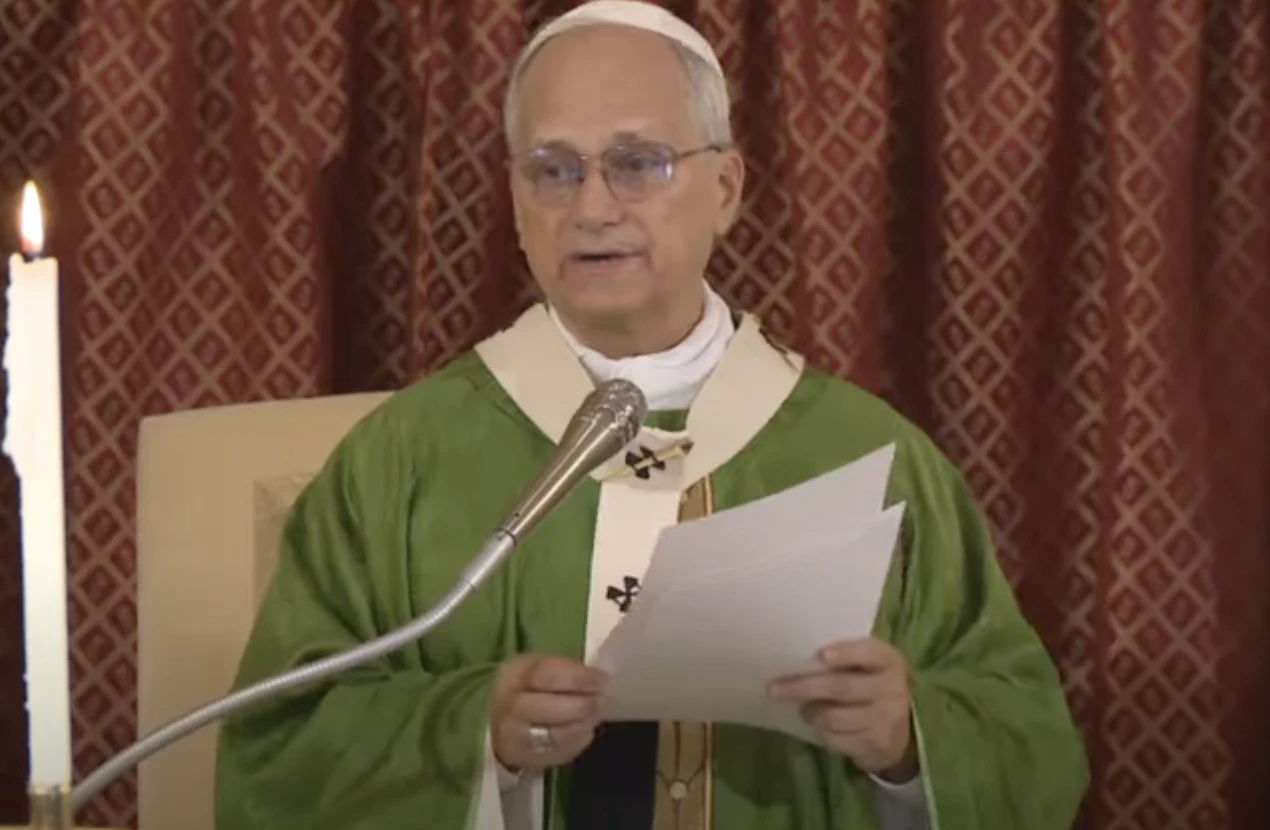 Pope Leo XIV preaches at the historic Rotonda church in Albano, Aug. 17, 2025.?w=200&h=150
